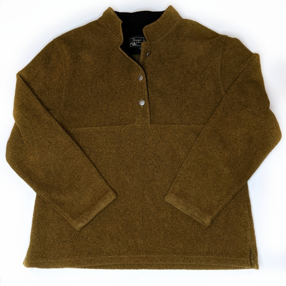 VTG Brown Pullover Henley Fleece